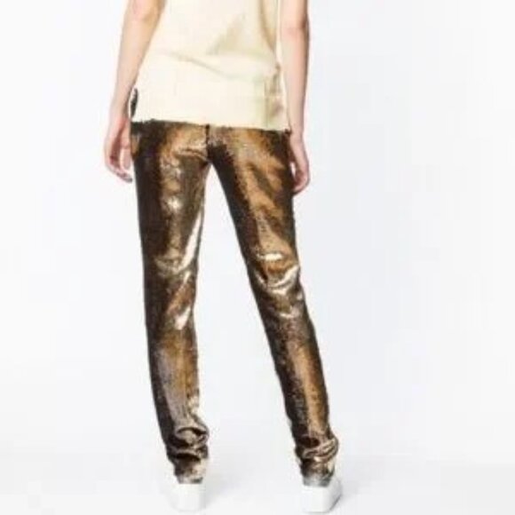 Zadig & Voltaire Prune Sequin Trousers - Picture 8 of 10